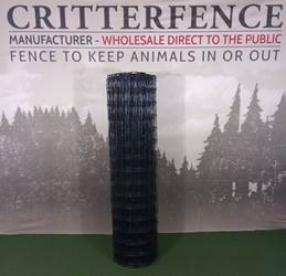 Critterfence 12.5GA BLACK 2x4 Knotted Horse Fence 5 x 70 NEW Critterfence 12.5GA BLACK 2x4 Knotted Horse Fence 5 x 70