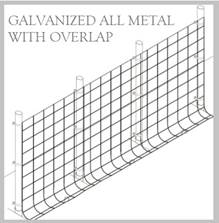 Fence Kit O48g (7 x 100 All Metal 1.0 Grid) SILVER